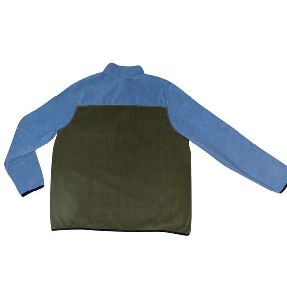 Eddie Bauer Men's‎ Chutes Snap Mock Microfleece Pullover Size 2XL Olive/Blue NWT - Picture 2 of 7